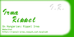 irma rippel business card